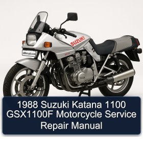 1988 Suzuki Katana 1100 GSX1100F Motorcycle Service Repair Manual