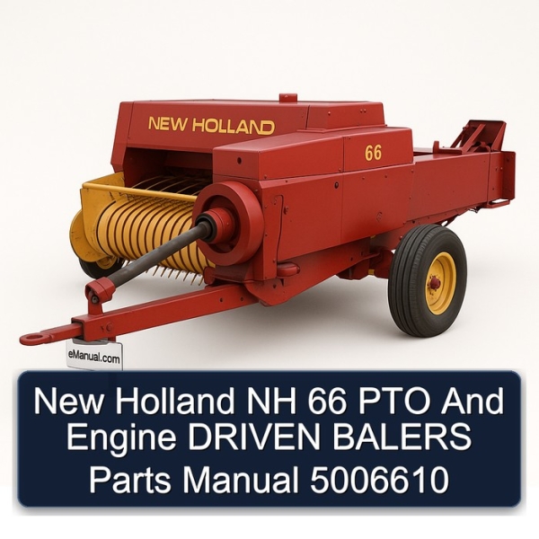 New Holland NH 66 PTO And Engine DRIVEN BALERS Parts Manual 5006610