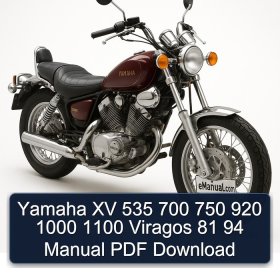 Yamaha XV 535 700 750 920 1000 1100 Viragos 81 94 Manual PDF Download