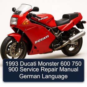 1993 Ducati Monster 600 750 900 Service Repair Manual German Language