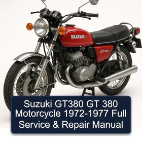 Suzuki GT380 GT 380 Motorcycle 1972-1977 Full Service & Repair Manual