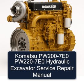 Komatsu PW200-7E0 PW220-7E0 Hydraulic Excavator Service Repair Manual