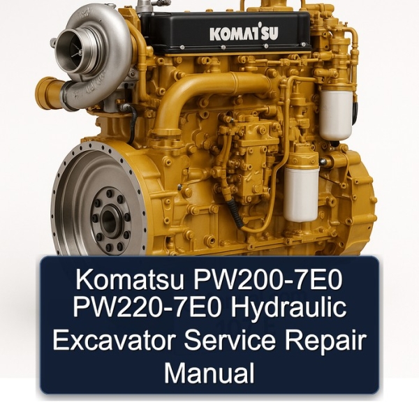 Komatsu PW200-7E0 PW220-7E0 Hydraulic Excavator Service Repair Manual
