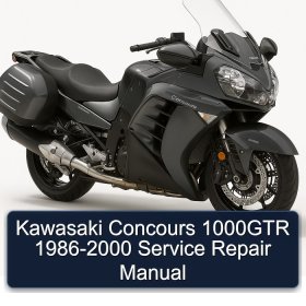 Kawasaki Concours 1000GTR 1986-2000 Service Repair Manual