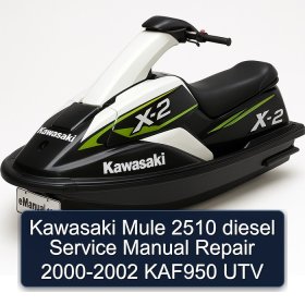 Kawasaki Mule 2510 diesel Service Manual Repair 2000-2002 KAF950 UTV