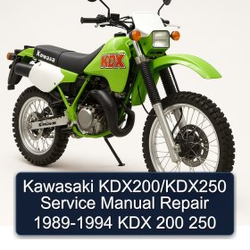 Kawasaki KDX200/KDX250 Service Manual Repair 1989-1994 KDX 200 250