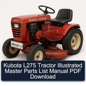 Kubota L275 Tractor Illustrated Master Parts List Manual PDF Download
