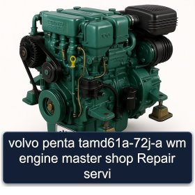 volvo penta tamd61a-72j-a wm engine master shop Repair servi