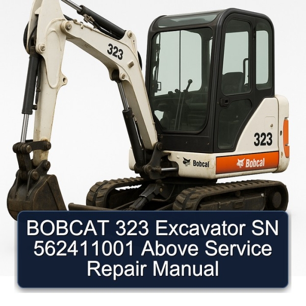 BOBCAT 323 Excavator SN 562411001 Above Service Repair Manual