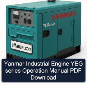 Yanmar Industrial Engine YEG series Operation Manual PDF Download
