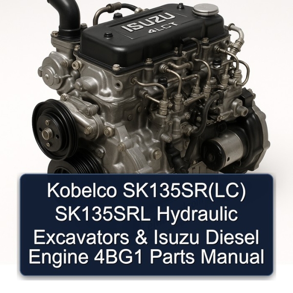 Kobelco SK135SR(LC) SK135SRL Hydraulic Excavators & Isuzu Diesel Engine 4BG1 Parts Manual
