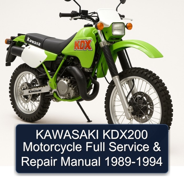 KAWASAKI KDX200 Motorcycle Full Service & Repair Manual 1989-1994
