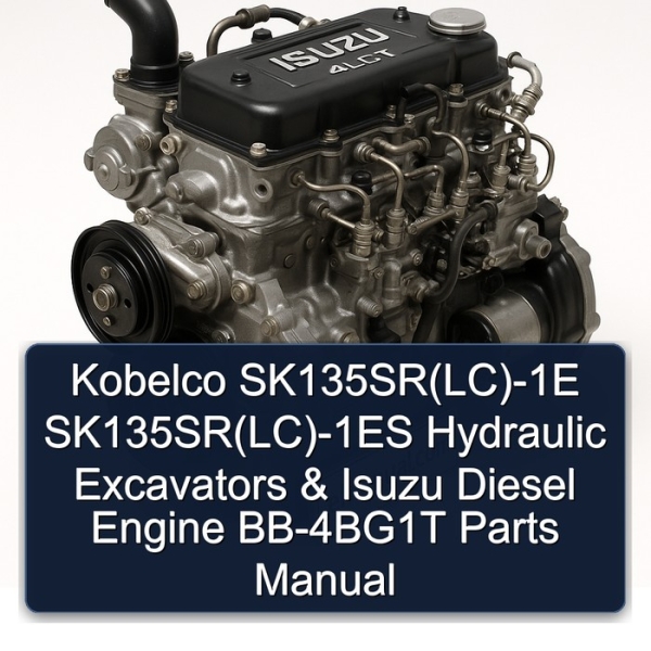 Kobelco SK135SR(LC)-1E SK135SR(LC)-1ES Hydraulic Excavators & Isuzu Diesel Engine BB-4BG1T Parts Manual