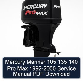 Mercury Mariner 105 135 140 Pro Max 1992-2000 Service Manual PDF Download