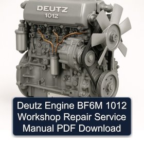 Deutz Engine BF6M 1012 Workshop Repair Service Manual PDF Download