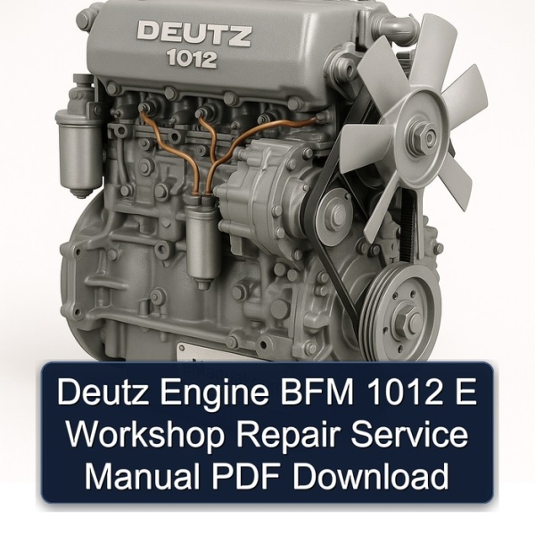 Deutz Engine BFM 1012 E Workshop Repair Service Manual PDF Download