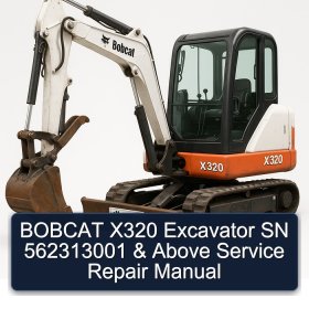 BOBCAT X320 Excavator SN 562313001 & Above Service Repair Manual