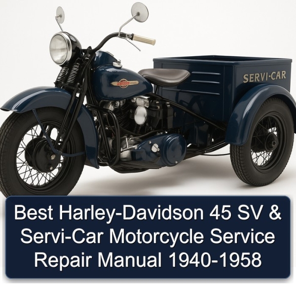 Best Harley-Davidson 45 SV & Servi-Car Motorcycle Service Repair Manual 1940-1958