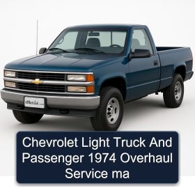 Chevrolet Light Truck And Passenger 1974 Overhaul Service ma