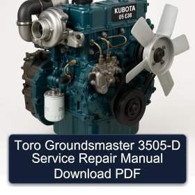 Toro Groundsmaster 3505-D Service Repair Manual Download PDF