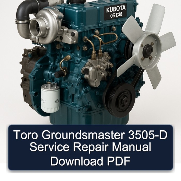 Toro Groundsmaster 3505-D Service Repair Manual Download PDF