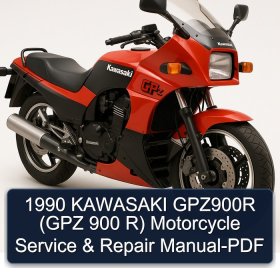 1990 KAWASAKI GPZ900R (GPZ 900 R) Motorcycle Service & Repair Manual-PDF