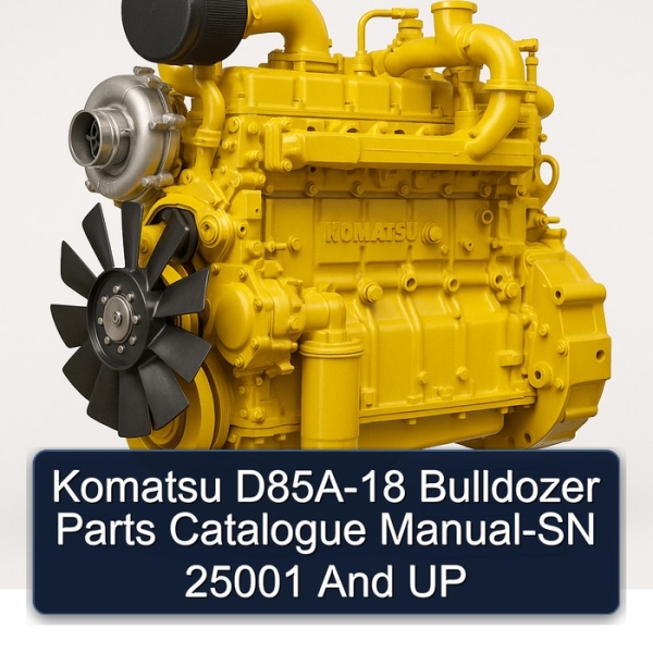 Komatsu D85A-18 Bulldozer Parts Catalogue Manual-SN 25001 And UP
