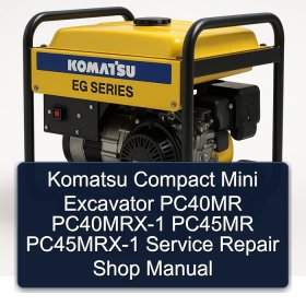 Komatsu Compact Mini Excavator PC40MR PC40MRX-1 PC45MR PC45MRX-1 Service Repair Shop Manual