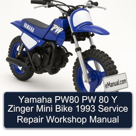 Yamaha PW80 PW 80 Y Zinger Mini Bike 1993 Service Repair Workshop Manual