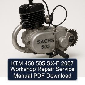 KTM 450 505 SX-F 2007 Workshop Repair Service Manual PDF Download