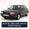 AUDI 80 1988-1992 Service Repair Manual