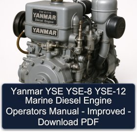 Yanmar YSE YSE-8 YSE-12 Marine Diesel Engine Operators Manual - Improved - Download PDF