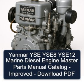 Yanmar YSE YSE8 YSE12 Marine Diesel Engine Master Parts Manual Catalog - Improved - Download PDF