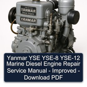 Yanmar YSE YSE-8 YSE-12 Marine Diesel Engine Repair Service Manual - Improved - Download PDF