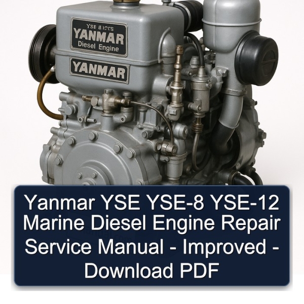 Yanmar YSE YSE-8 YSE-12 Marine Diesel Engine Repair Service Manual - Improved - Download PDF