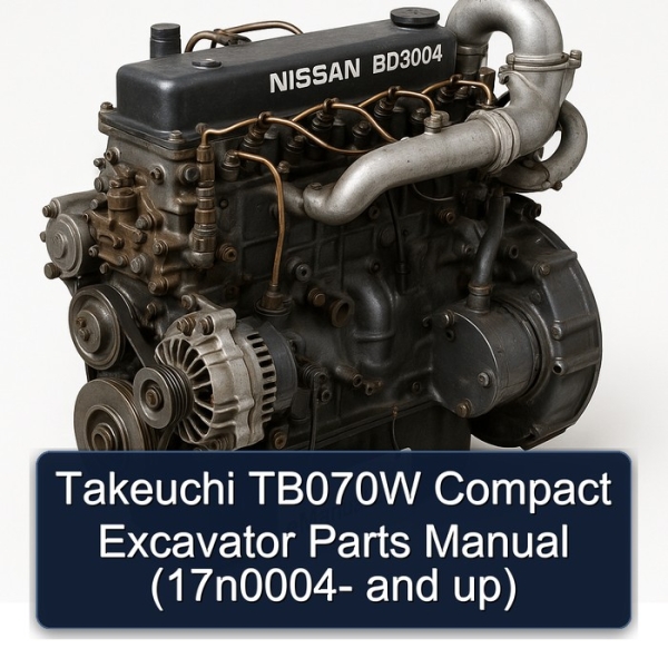 Takeuchi TB070W Compact Excavator Parts Manual (17n0004- and up)