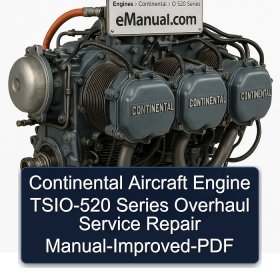 Continental Aircraft Engine TSIO-520 Series Overhaul Service Repair Manual-Improved-PDF