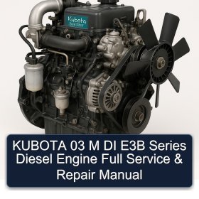KUBOTA 03 M DI E3B Series Diesel Engine Full Service & Repair Manual