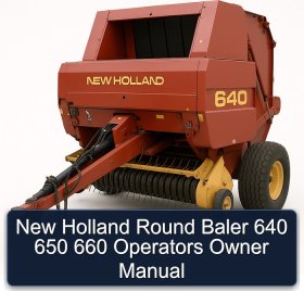 New Holland Round Baler 640 650 660 Operators Owner Manual