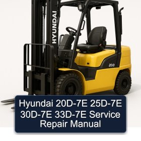 Hyundai 20D-7E 25D-7E 30D-7E 33D-7E Service Repair Manual