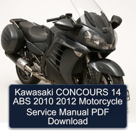 Kawasaki CONCOURS 14 ABS 2010 2012 Motorcycle Service Manual PDF Download