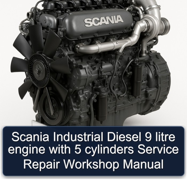 Scania Industrial Diesel 9 litre engine with 5 cylinders Service Repair Workshop Manual