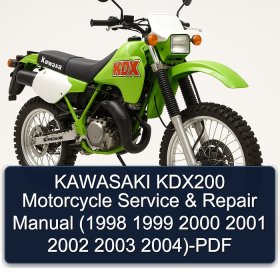 KAWASAKI KDX200 Motorcycle Service & Repair Manual (1998 1999 2000 2001 2002 2003 2004)-PDF