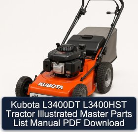 Kubota L3400DT L3400HST Tractor Illustrated Master Parts List Manual PDF Download