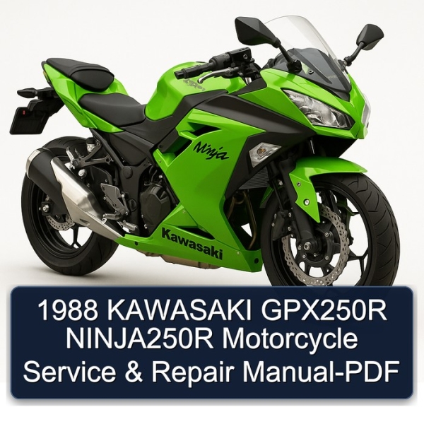 1988 KAWASAKI GPX250R NINJA250R Motorcycle Service & Repair Manual-PDF