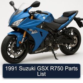 1991 Suzuki GSX R750 Parts List