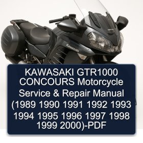 KAWASAKI GTR1000 CONCOURS Motorcycle Service & Repair Manual (1989 1990 1991 1992 1993 1994 1995 1996 1997 1998 1999 2000)-PDF