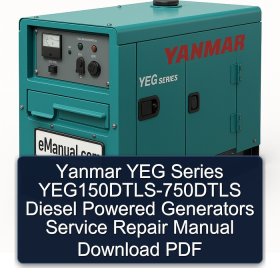 Yanmar YEG Series YEG150DTLS-750DTLS Diesel Powered Generators Service Repair Manual Download PDF
