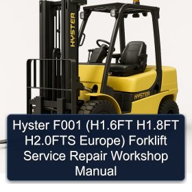 Hyster F001 (H1.6FT H1.8FT H2.0FTS Europe) Forklift Service Repair Workshop Manual