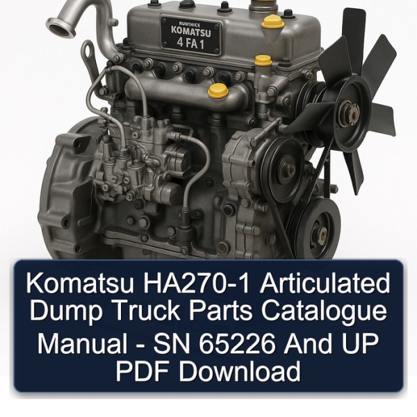 Komatsu HA270-1 Articulated Dump Truck Parts Catalogue Manual - SN 65226 And UP PDF Download